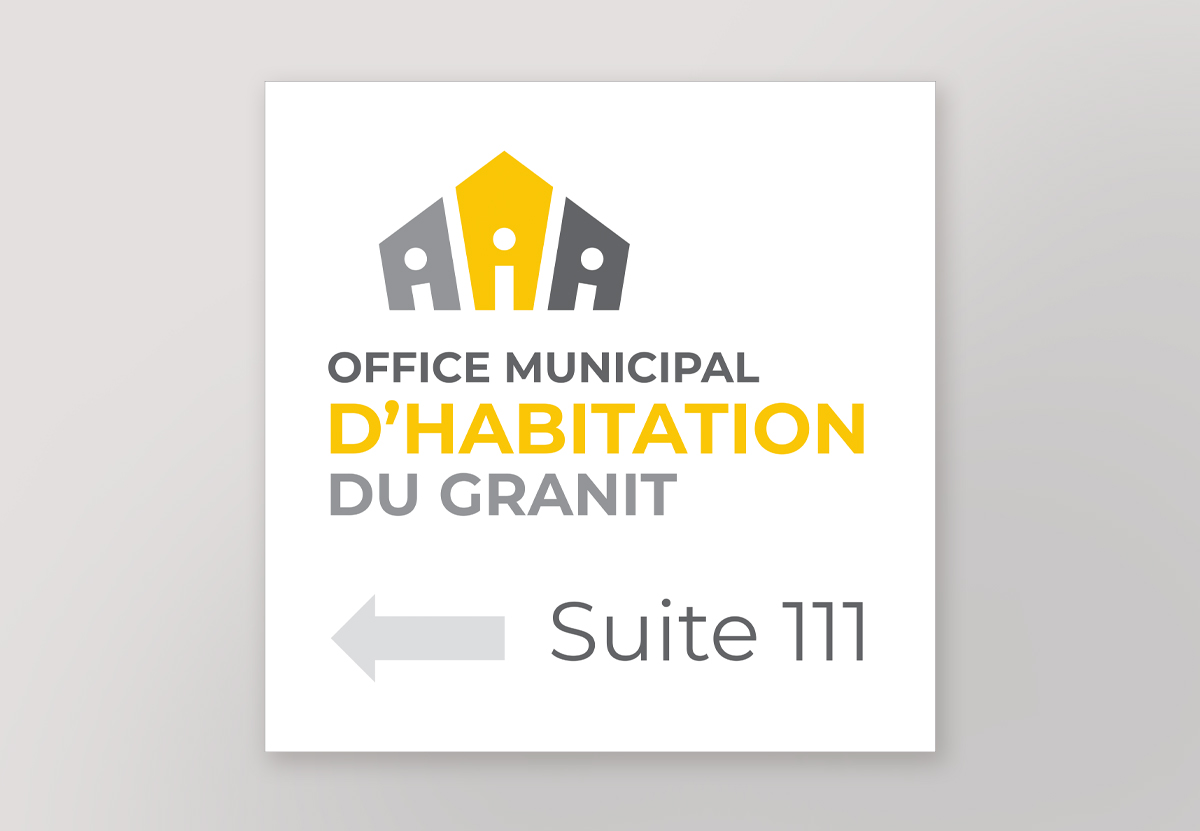 Enseigne office municipal habitation Granit