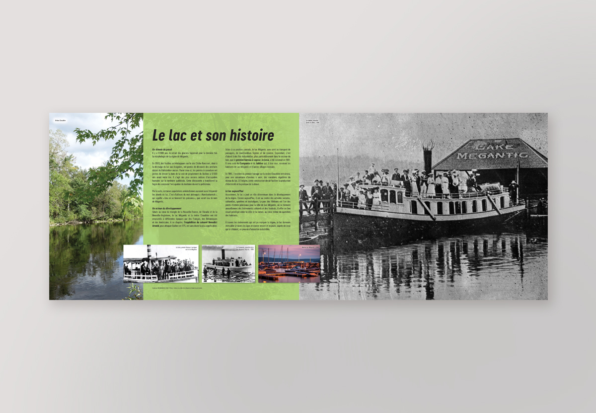 Panneau lac Mégantic et son histoire