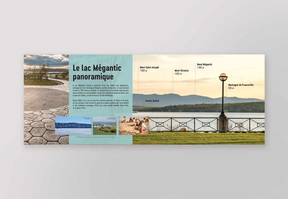 Panneau le lac Mégantic panoramique