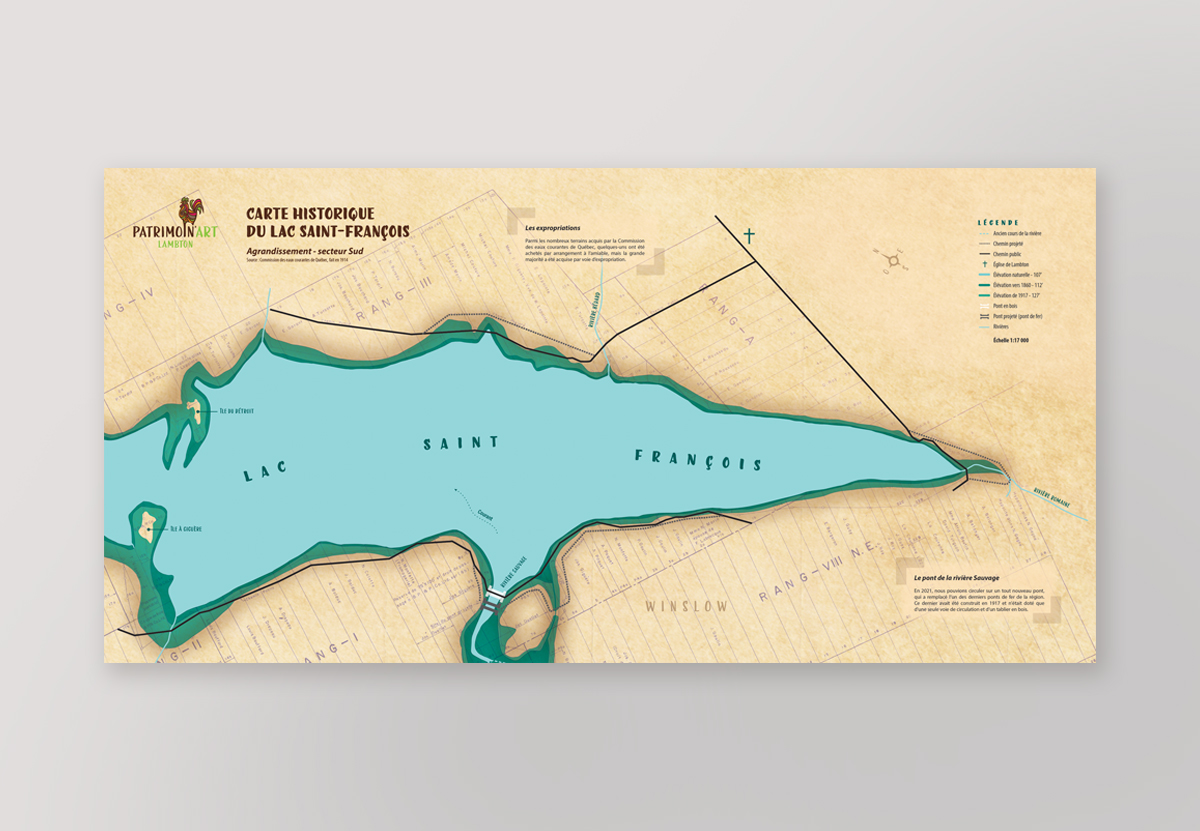 Carte historique Grand lac Saint-François