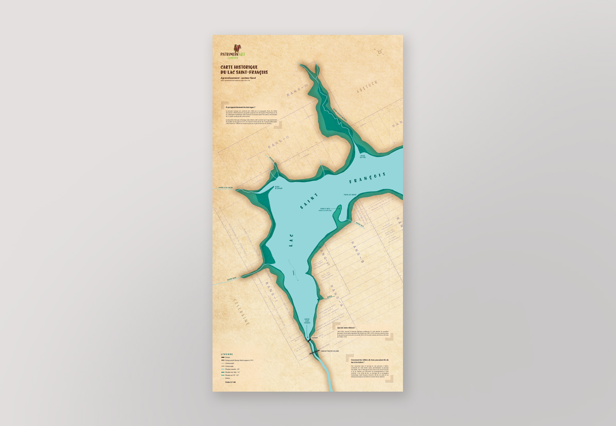 Carte historique Grand lac Saint-François