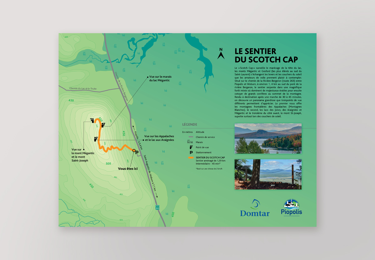 Carte sentier Scotch Cap