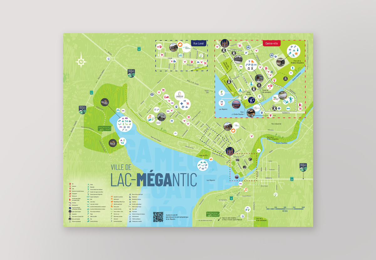 Carte touristique Ville Lac-Mégantic