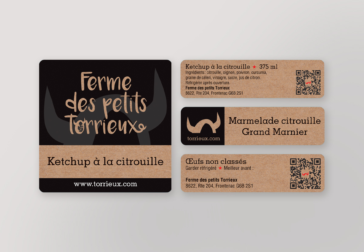 Ferme des petits torrieux - étiquettes