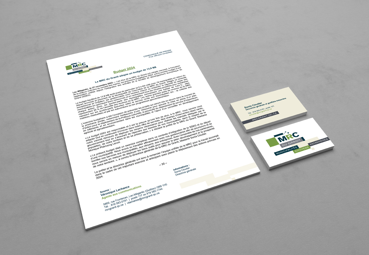 MRC du Granit - Papeterie