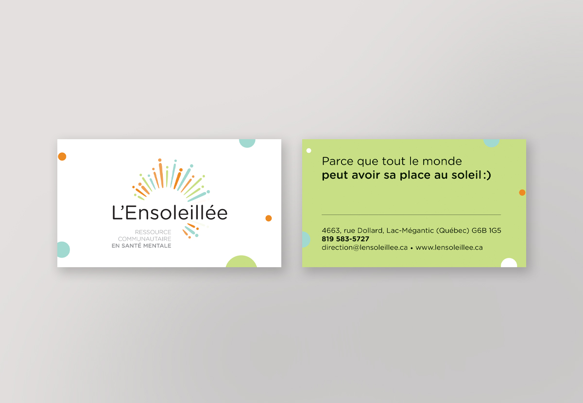 Carte affaire L'Ensoleillée