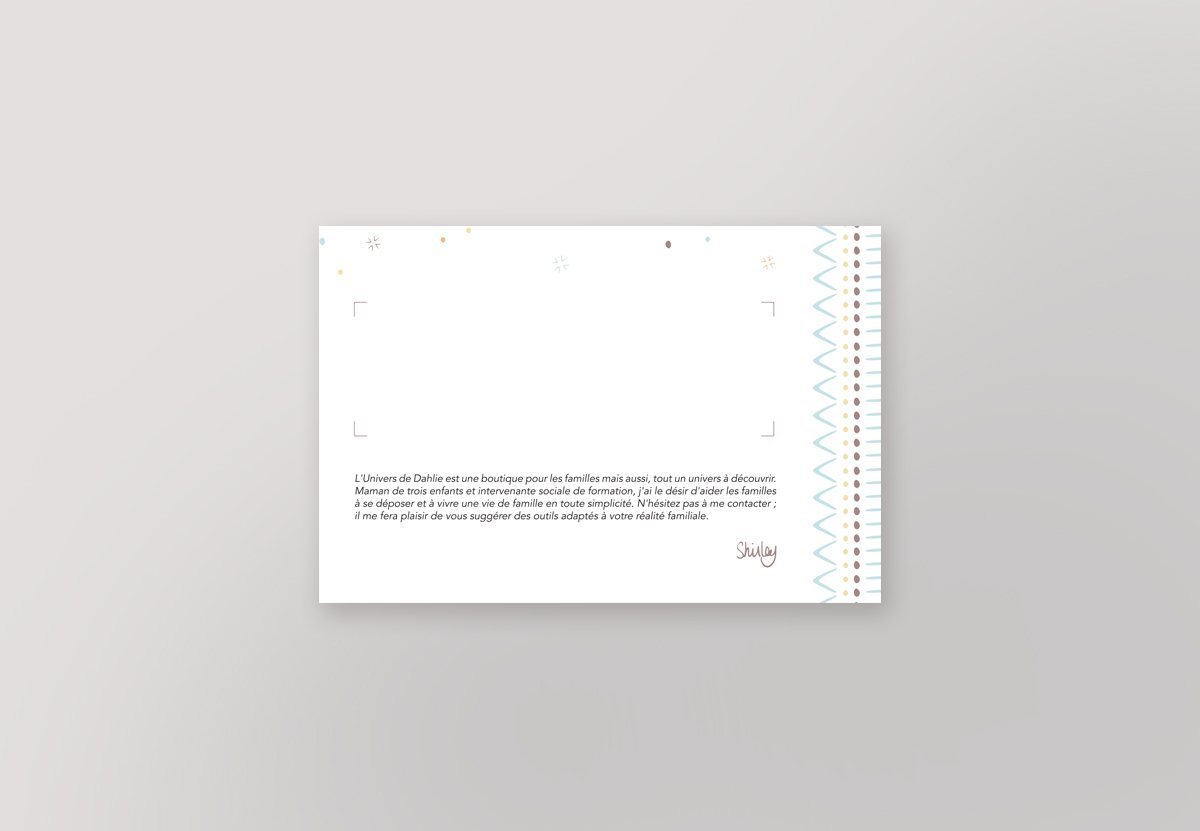 Carte postale L'Univers de Dahlie
