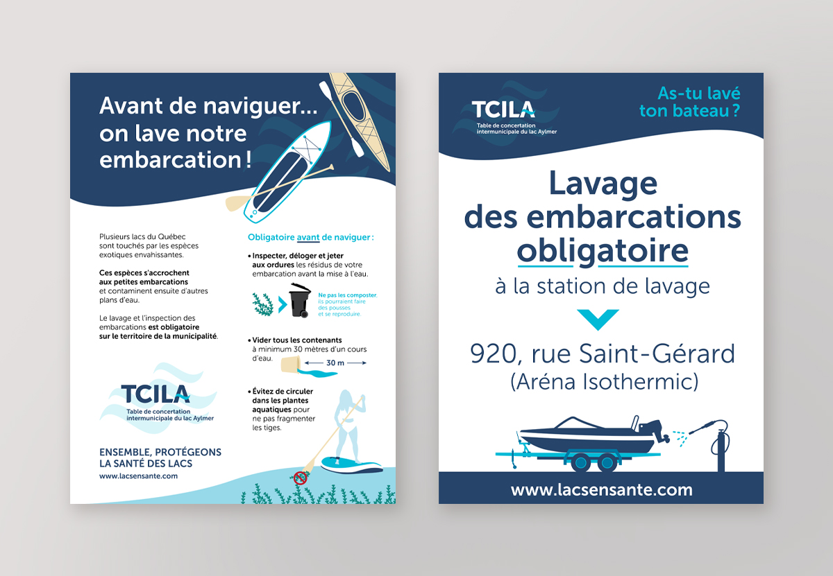 Affiches TCILA lac Aylmer
